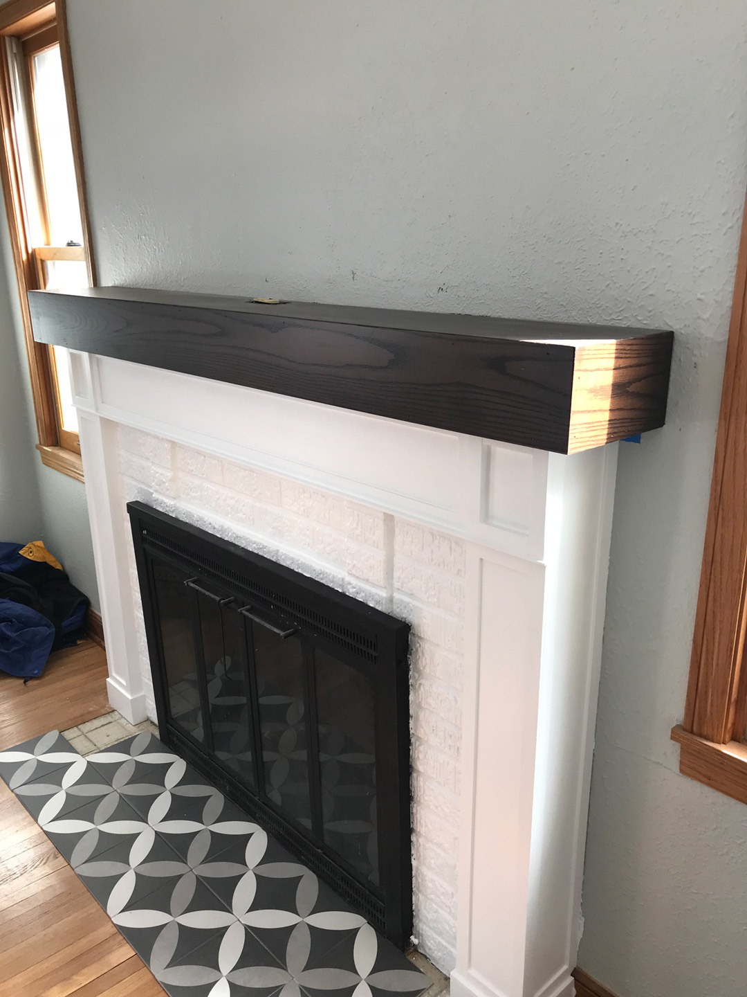 Custom Detail on the Fireplace and Tile