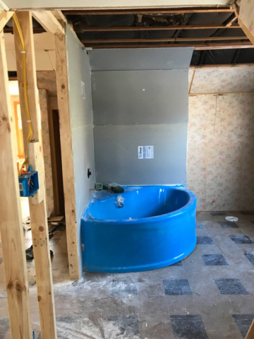 Master Bathroom with Corner Tub