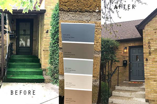 Before and after Front Door
